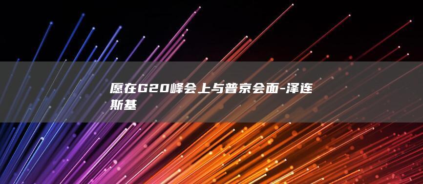 愿在G20峰会上与普京会面-泽连斯基