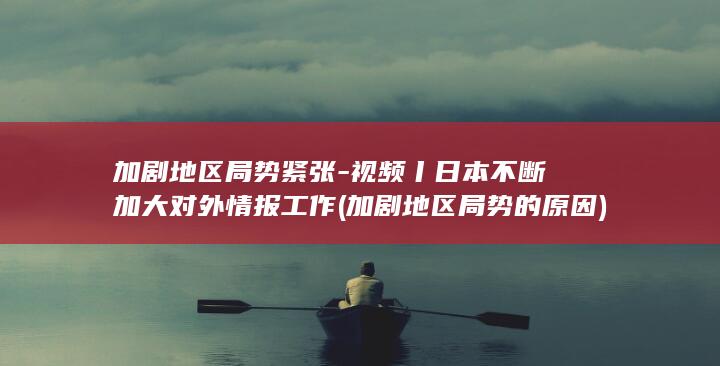 加剧地区局势紧张-视频丨日本不断加大对外情报工作 (加剧地区局势的原因)