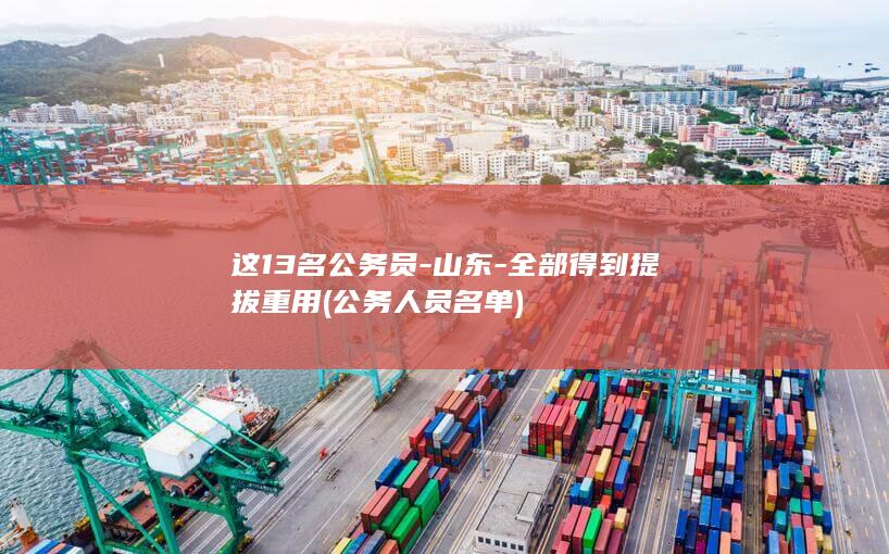 这13名公务员-山东-全部得到提拔重用 (公务人员名单)