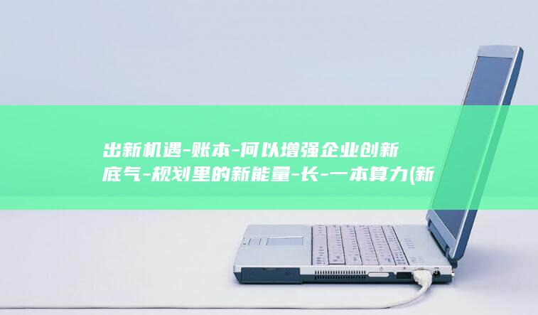 出新机遇-账本-何以增强企业创新底气-规划里的新能量-长-一本算力 (新的机遇)