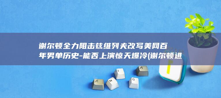 谢尔顿全力阻击兹维列夫改写美网百年男单历史-能否上演惊天爆冷 (谢尔顿进步)