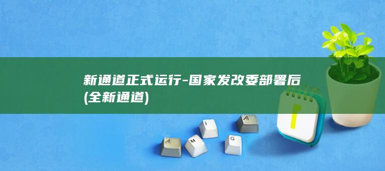 新通道正式运行-国家发改委部署后 (全新通道)