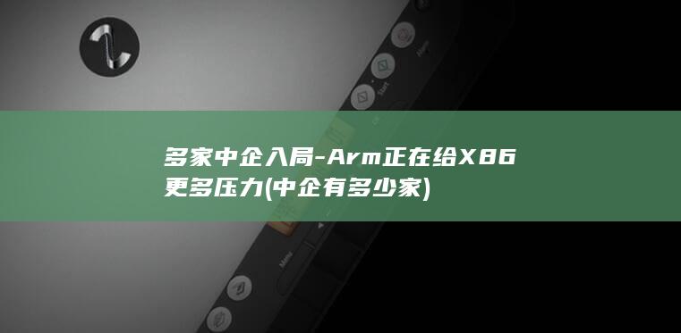 多家中企入局-Arm正在给X86更多压力 (中企有多少家)