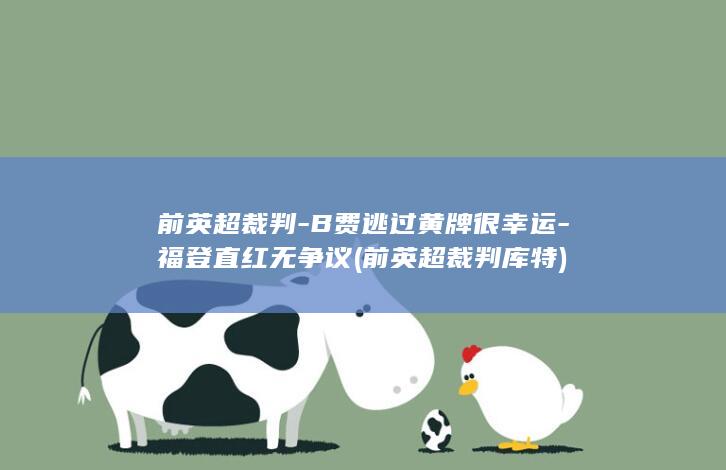 前英超裁判-B费逃过黄牌很幸运-福登直红无争议 (前英超裁判库特)
