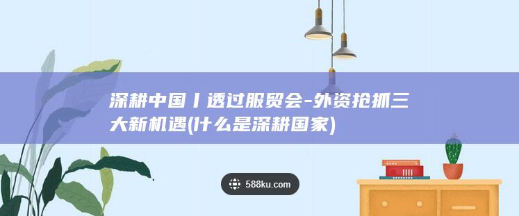 深耕中国丨透过服贸会-外资抢抓三大新机遇 (什么是深耕国家)