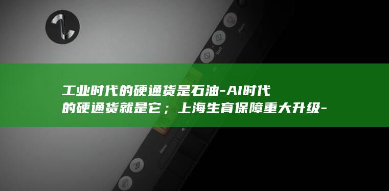 工业时代的硬通货是石油-AI时代的硬通货就是它；上海生育保障重大升级-无自付-10月1日起实现个人 (工业时代的硬)