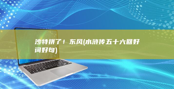 沙特拼了！东风 (水浒传五十六回好词好句)