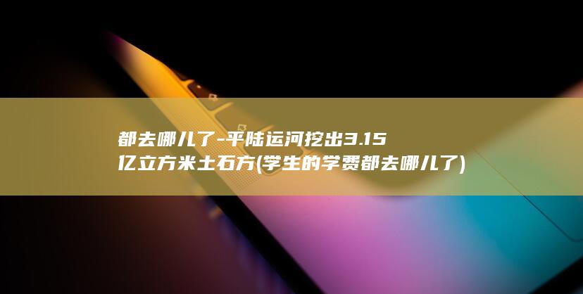 都去哪儿了-平陆运河挖出3.15亿立方米土石方 (学生的学费都去哪儿了)
