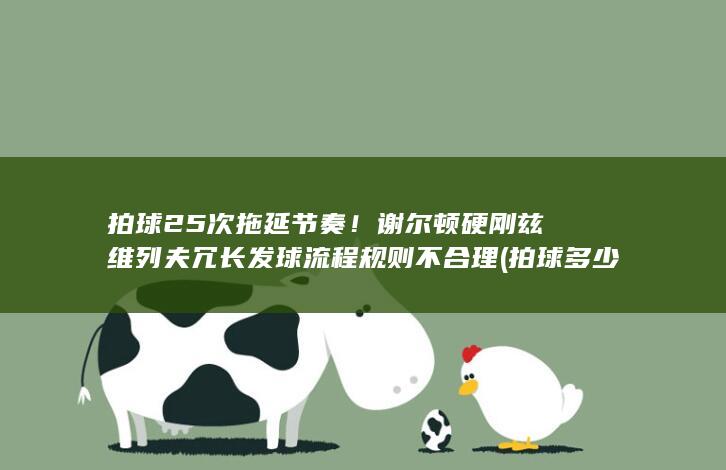 拍球25次拖延节奏！谢尔顿硬刚兹维列夫冗长发球流程规则不合理 (拍球多少钱)