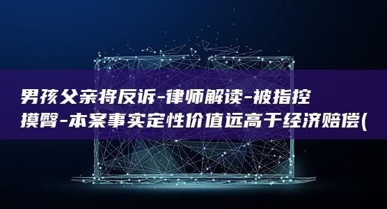 男孩父亲将反诉-律师解读-被指控摸臀-本案事实定性价值远高于经济赔偿 (男童父亲最新回应)