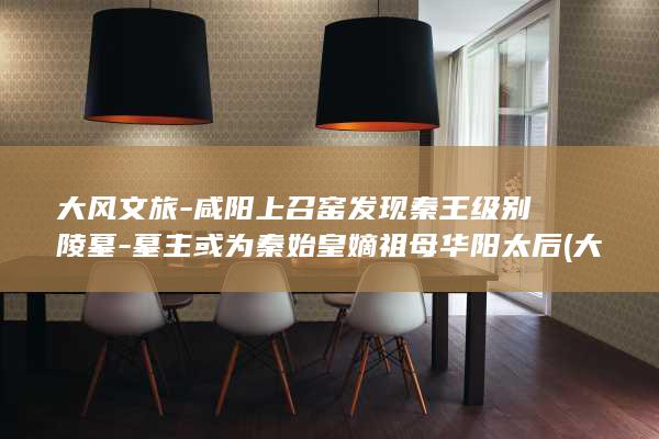 大风文旅-咸阳上召窑发现秦王级别陵墓-墓主或为秦始皇嫡祖母华阳太后 (大风文旅-咸)