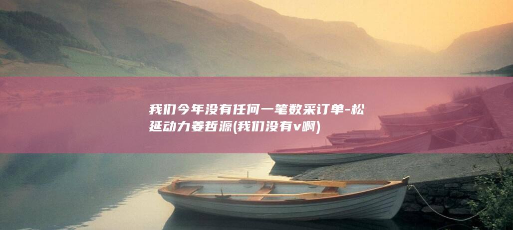 我们今年没有任何一笔数采订单-松延动力姜哲源 (我们没有v啊)