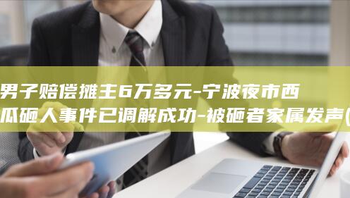 男子赔偿摊主6万多元-宁波夜市西瓜砸人事件已调解成功-被砸者家属发声 (小伙赔偿大妈金额)