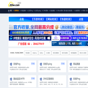域名查询_在线ping检测_网站测速工具_dns查询_201测速网