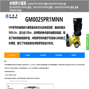 米顿罗GM0025计量泵、GM0025PR1MNN计量泵、米顿罗GM0050计量泵、GM0050PR1MNN计量泵、米顿罗GM0090PQ1MNN计量泵、米顿罗GM0330PQ1MNN计量泵、米顿罗GM0500PQ1MNN计量泵，Milton Roy-基睿环保库存代理商