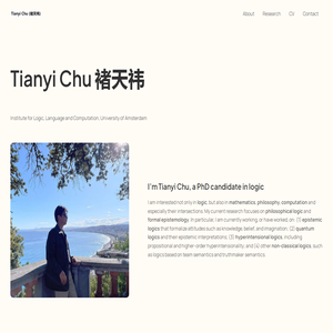Home - Tianyi Chu | 褚天祎 Home - Tianyi Chu | 褚天祎