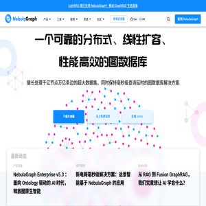 NebulaGraph- 世界领先的分布式图数据库,万亿级数据,毫秒级延时
