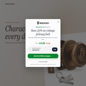 50% Off Vintage Privacy Door Knob | MINKINGDEN