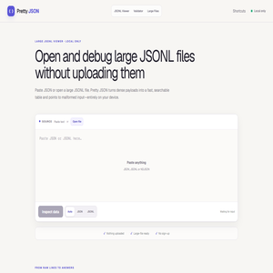 Large JSONL Viewer & NDJSON Validator — Pretty JSON